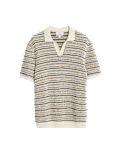 Cotton Blend Knitted Polo Shirt