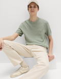 Cotton Rich Textured Knitted T-Shirt