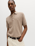 Cotton Rich Regular Fit Knitted Polo Shirt