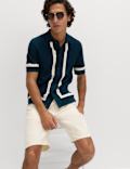 Pure Cotton Tipped Knitted Polo Shirt