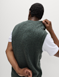 Lambswool Blend V-Neck Knitted Vest