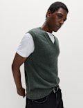Lambswool Blend V-Neck Knitted Vest