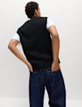 Lambswool Blend V-Neck Knitted Vest