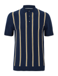 Cotton Striped Knitted Polo Shirt