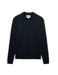 Cotton Blend Smart Rib Knit Polo Shirt