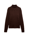 Pure Wool Wave Stitch Roll Neck Jumper