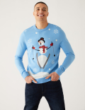 Snowman Crew Neck Christmas Jumper