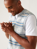 Pure Cotton Sleeveless Fair Isle Christmas Jumper