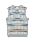 Pure Cotton Sleeveless Fair Isle Christmas Jumper