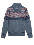 Fair Isle Shawl Collar Jumper