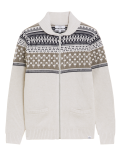 Cotton Blend Fair Isle Knitted Jacket