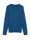 Pure Acrylic Knitted Crew Neck Jumper