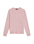 Pure Acrylic Plain V-Neck Jumper