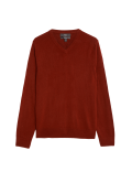 Pure Acrylic Plain V-Neck Jumper