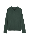 Pure Acrylic Plain V-Neck Jumper