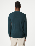 Pure Acrylic Plain V-Neck Jumper