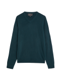 Pure Acrylic Plain V-Neck Jumper