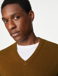 Pure Acrylic Plain V-Neck Jumper