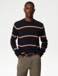 Pure Acrylic Stripes Round Neck Jumper