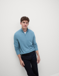 Cashmilon™ High Neck Half Zip Jumper