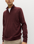 Cashmilon&trade; High Neck Half Zip Jumper