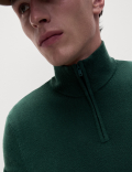 Cashmilon™ High Neck Half Zip Jumper