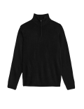 Cashmilon™ High Neck Half Zip Jumper