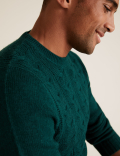 Recycled Super Soft Cable Crew Neck Jumper