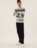 Super Soft Striped Crew Neck Jumper