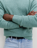 Supersoft Ribbed Crew Neck Jumper with Wool