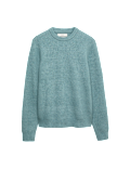 Supersoft Ribbed Crew Neck Jumper with Wool