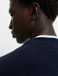 Supersoft Ribbed Crew Neck Jumper with Wool