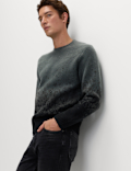 Supersoft Ombre Polo Jumper with Wool