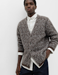 Lofty Relaxed Fit Patterned Cardigan