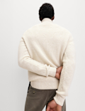 Supersoft Ribbed Half zip Jumper with Wool