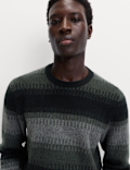 Supersoft Stripe Crew Neck Jumper with Wool