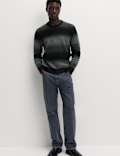 Supersoft Stripe Crew Neck Jumper with Wool