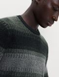 Supersoft Stripe Crew Neck Jumper with Wool
