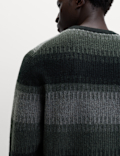 Supersoft Stripe Crew Neck Jumper with Wool