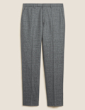 Tailored Fit Pure Wool Flannel Trousers