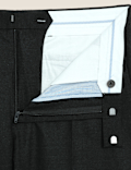 Tailored Fit Pure Wool Flannel Trousers