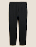 Tailored Fit Pure Wool Flannel Trousers