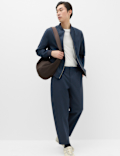 Barrel Fit Smart Twill Trousers