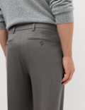 Barrel Fit Smart Twill Trousers