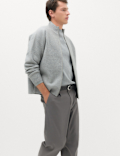 Barrel Fit Smart Twill Trousers