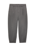 Barrel Fit Smart Twill Trousers