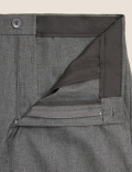 Slim Fit Flat Front Trousers