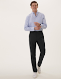 Slim Fit Flat Front Trousers