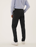 Slim Fit Flat Front Trousers