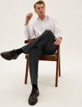 Regular Fit Single Pleat Trousers